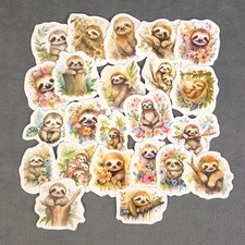 Cute Adorable Sloth Stickers - Set of 10 Random Stickers - Great for Crafts