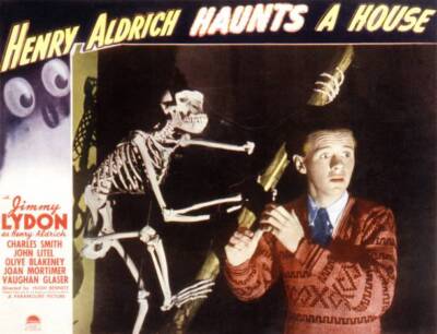 Henry Aldrich Haunts A House Lobby Card Jimmy Lydon 1943 Movie Old Photo