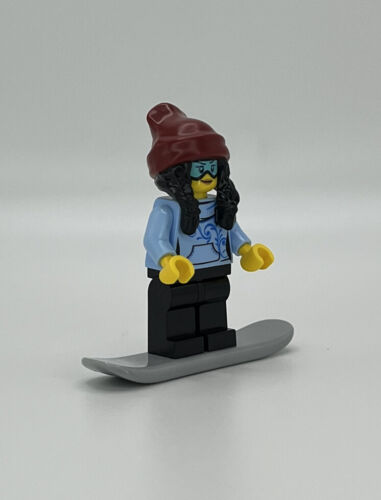 NUEVO LEGO Snowboarder Girl Snow Ski Snowboard Minifigura GENUINA Minifigura - Imagen 3 de 5