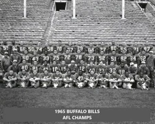 1965 AFC Champion Buffalo Bills Black And White 8x10 Photo Print