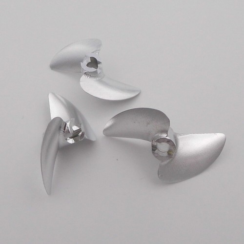 Eje de 4 mm 2 palas hélice de metal de aluminio 30 mm-45 mm para motor de barco de carreras de radiocontrol - Imagen 6 de 9