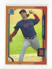 2015 Bowman Chrome Prospects Orange Refractor #BCP92 Henry Owens Red Sox /25 