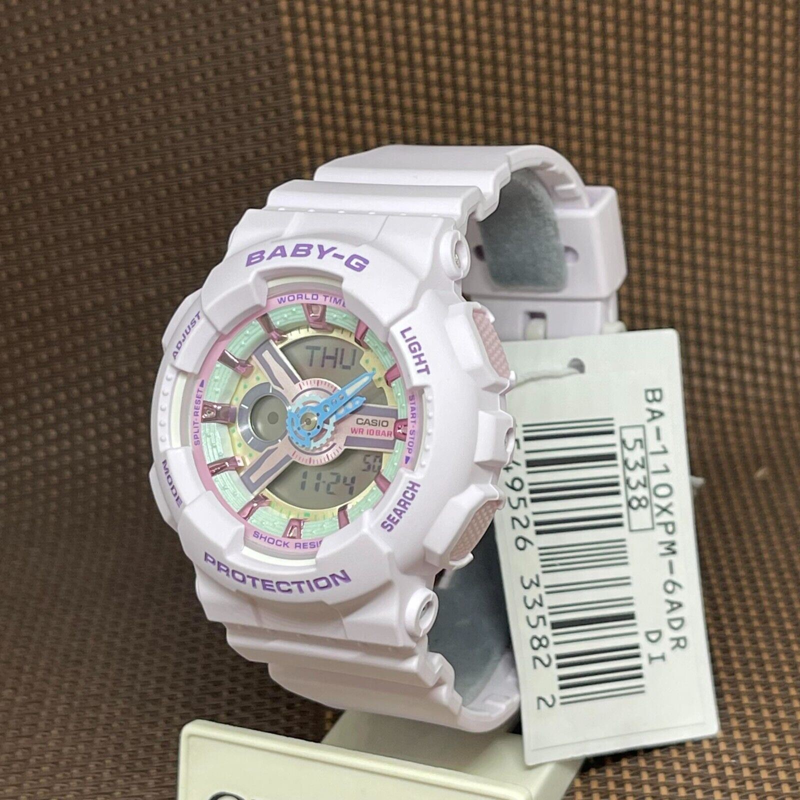 Casio Baby-G BA-110 Lineup Pastel Purple Resin Band Watch BA110XPM  