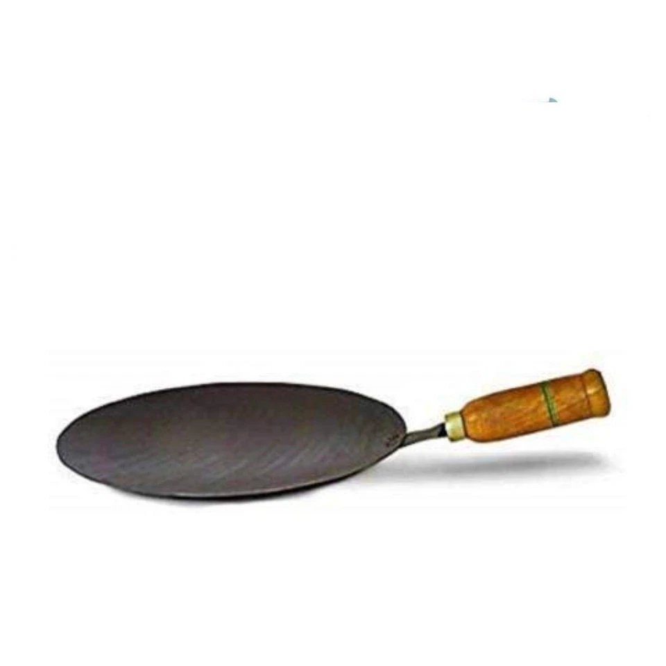 Iron Tawa, Original Handmade Iron Roti/Chapati Tawa with Wooden Handle 10 inch - Image 3 of 4