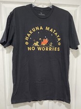 Disney Hakuna Matata No Worries Lion King 1994 T-shirt Black Size L