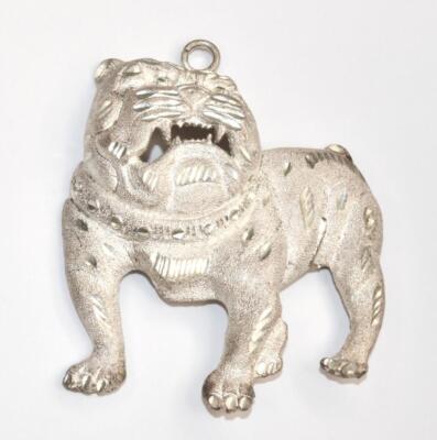Designer Signed 925 Sterlingsilber Foo Hund Form Groß Anhänger 30.15g