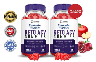 Keto Calm ACV Gummies 1000MG Apple Cider Vinegar 120 Gummys