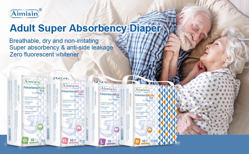 Aimisin Super Absorbency Adult Diaper, Incontinence Diapers with Tabs Men Women
Opens in a new windo