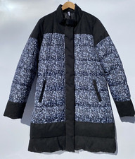 Fabletics Waco Puffer Coat Long Full Zip Quilted Black/multicolor Xl