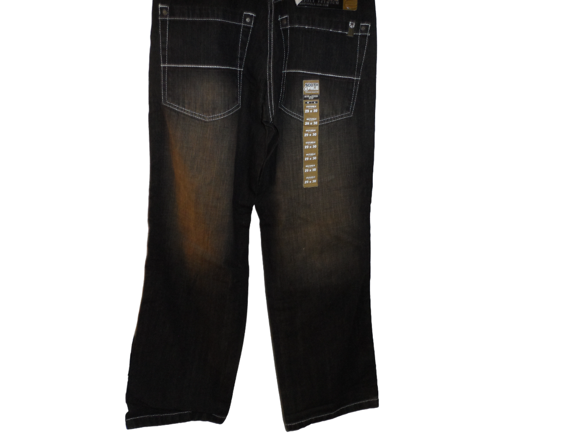 Southpole Men's Vintage 4180 Original Relaxed Fit Jeans Black Size