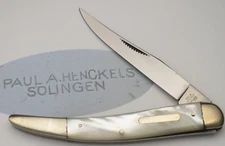 Vintage PAUL A HENCKELS SOLINGEN "Toothpick” Pocket Knife - Nice Pearl Handles