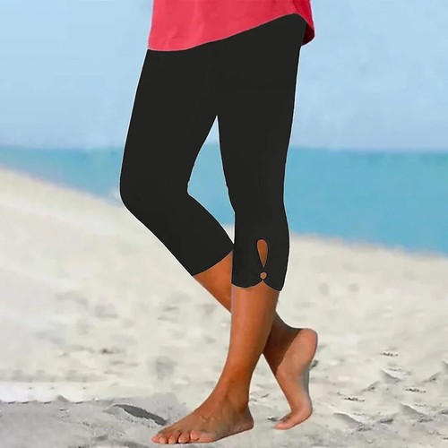 Womens Capris for Summer Dressy Cropped High Waist Yoga Leggings Workout Pants - Picture 31 of 99