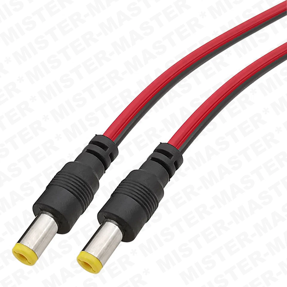 CONNETTORE DI ALIMENTAZIONE SPINOTTO MASCHIO CON CAVO 5,5x2,1mm - 2 PEZZI - Immagine 3 di 4