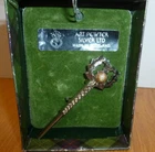 Art Pewter Ltd Scottish Thistle Pin / Brooch with stone - boxed