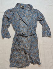 Vintage 1960s Penneys Towncraft Paisley Sanforized Mens Bathrobe Robe MEDIUM