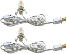 Kgc C7 Accessory Cord With 2 C7 Led Light Bulb Candelabra-base E12 Soc