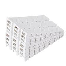 24-Pcs White Plastic Leveling Shims 3.86x0.31" Stackable Wedges Furniture Toilet