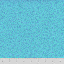 45" Wide Quilters Calico Fabric Turquoise 201 100 Cotton By The Yard