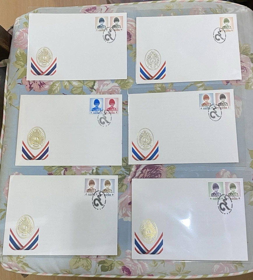 Tailandia Siam Bangkok FDC King 9 Cubierta Grupo De 6 Piezas 1989 Envío Gratis Mira Foto 3 de 4