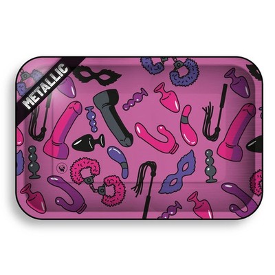 FIRE-FLOW Drehunterlage Small - Sex Toy Pattern - Stopfunterlage / Rolling Tray