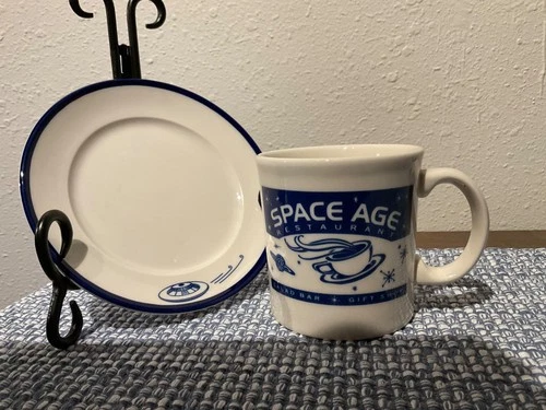 space age restaurant homer laughlin  blue/white