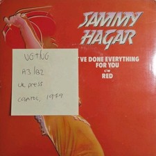 Sammy Hagar I've Done Everything For You Vinyl Record 7" VG+/VG CL16120 1979