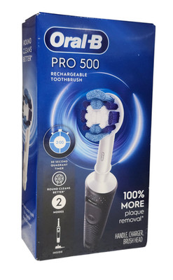 NEW Oral-B Pro 500 Electric Toothbrush with Brush Head, Rechargeable