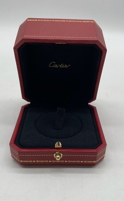 CARTIER Red/Gold Ring box - excellent condition 3x3x2.25