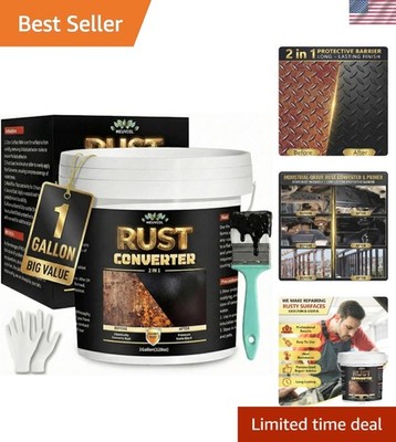 Long-Lasting Anti-Rust Converter & Metal Primer - 128 Fl Oz for All Surfaces