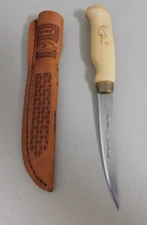 Vintage Rapala Filet Knife 4" Blade Leather Sheath J Marttiini Finland Fishing