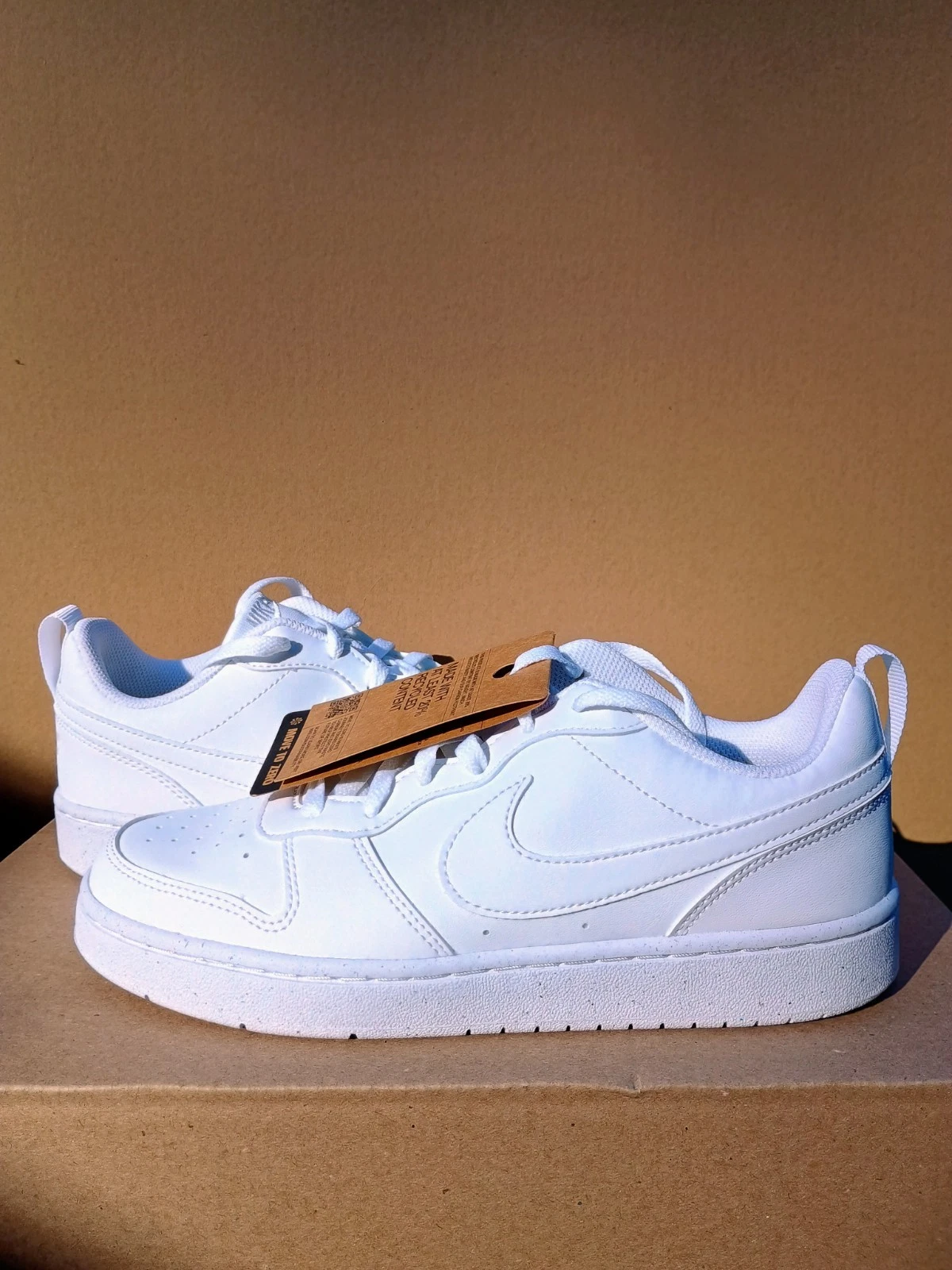 Scarpe Nike Court Borough Low Recraft GS bianche per bambini giovani 7 anni