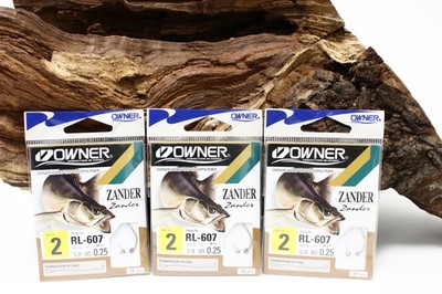 Owner RL-607 Zanderhaken gebunden 80cm Hakengröße 1 2 4 Gebundene Haken DA SALE