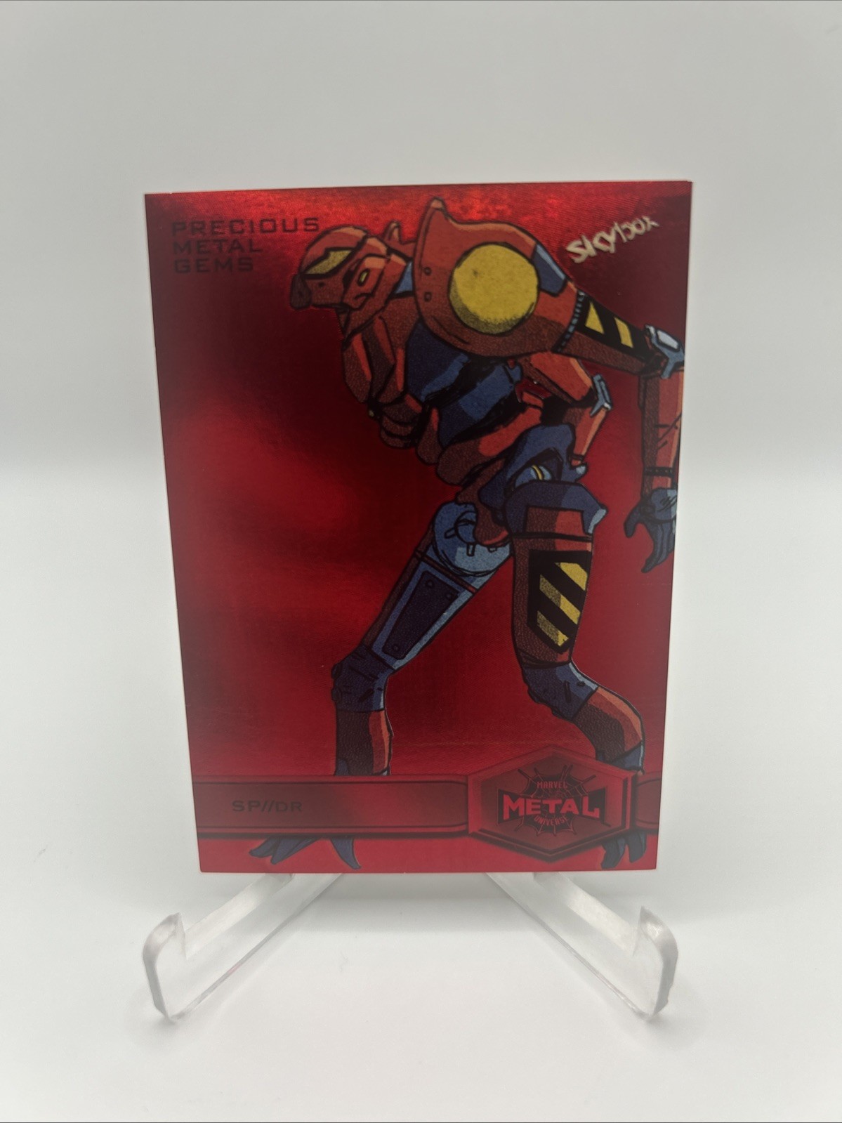 2022 Upper Deck Marvel Spider-Man Metal Universe PMG Red #163 SP DR #061/100