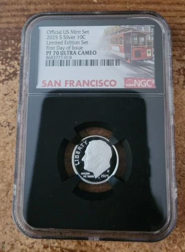 2025 s silver Roosevelt dime NGC PF 70 Ultra Cameo First Day of Issue