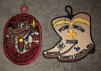 PAIR Boy Scout Patches Suffolk County Council Pow Wow 2008 / 3 Rivers 2007
