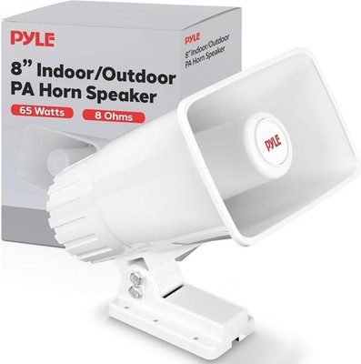 Pyle Indoor/Outdoor PA Horn Speaker - 8  Portable PA Speaker 8 Ohms & 65W