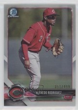 2018 Bowman Chrome Prospects Refractor 351/499 Alfredo Rodriguez #BCP26 z6b