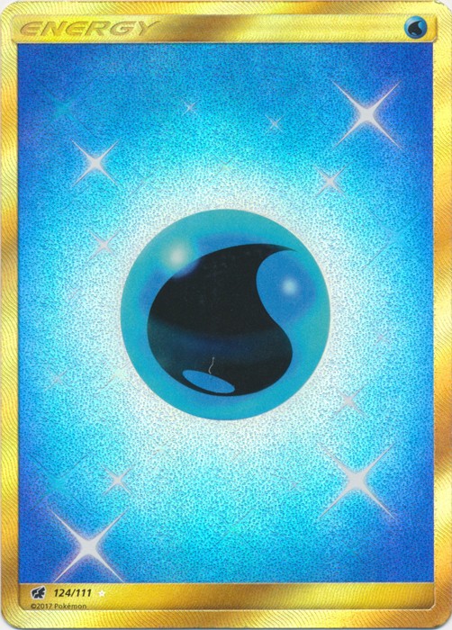 Water Energy - 124/111 - Secret Rare NM, English Pokemon Crimson Invasion
