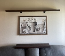 36in Handmade Rustic Solid Wood Floating Shelf Decor