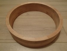 banjo block rim, 12" cherry with wood tone ring profile
