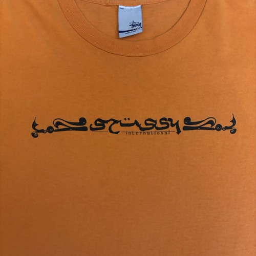 RARE Vintage Stussy Internatinal Y2K 90s Arabic Print Cotton Made In USA Size L - Picture 4 of 10