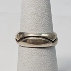 Vintage 925 Sterling Silver Hand Stamped Navajo Cigar Band 1970s Size 5.5
