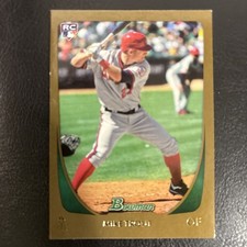 2011 Bowman Draft Gold Mike Trout Rookie RC #101 Angels MVP 