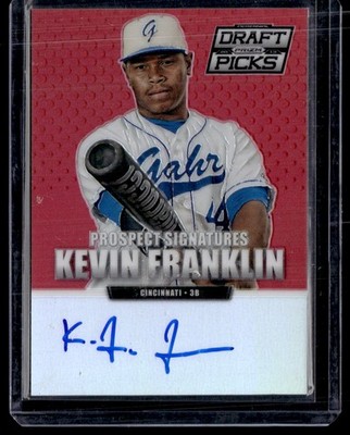 KEVIN FRANKLIN 2013 PANINI PRIZM PERENNIAL DRAFT PICKS PROSPECT SIGNATURES RED