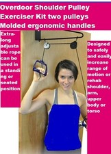 Overdoor Shoulder Pulley Exerciser Kit two pulleys Molded ergonomic handles