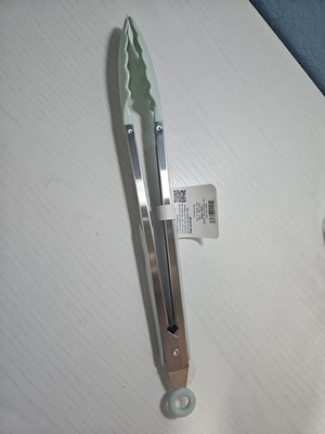 Room Essentials Locking Kitchen Tongs Dishwasher Safe Seafoam Green Set of 2
