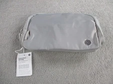 Lululemon Everywhere Belt Bag Silver Gray Womens Accessory Wallet Zip Nylon New