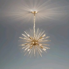 New Gold Sputnik Chandelier Modern Vintage 9Lights Geometric Starburst Light E12