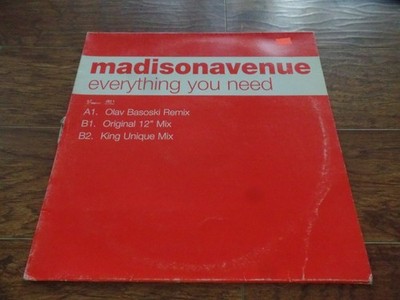 MADISON AVENUE EVERYTHING YOU NEED 12'' VINYL SINGLE RECORD VIRGIN UK 2001