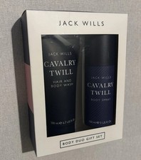 Mens Jack Wills Cavalry Twill Body Duo Gift Set Body Spray & Hair & Body Wash